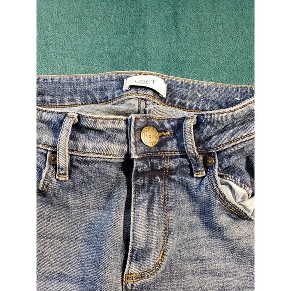 Loft Jeans Size 4 Womens Blue Stretch Pants Ladies Denim Mid Rise Curvy Skinny - Picture 7 of 13